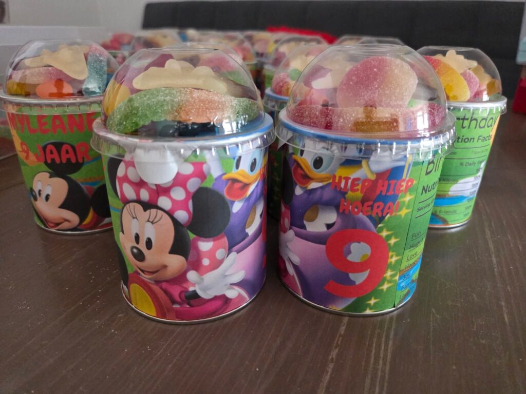 Gepersonaliseerde pringles met snoep