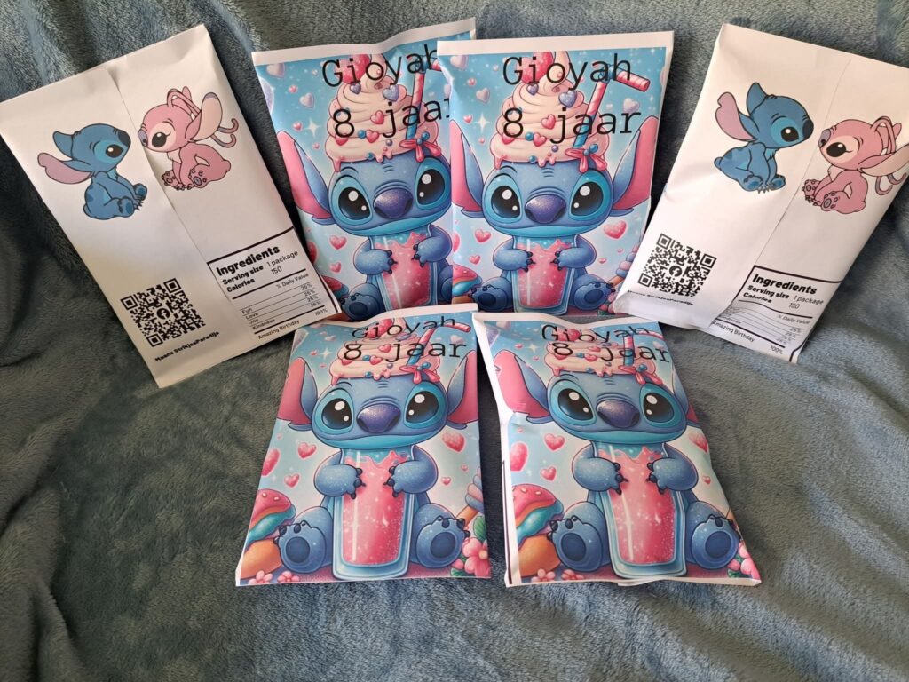 Gepersonaliseerde zakjes chips