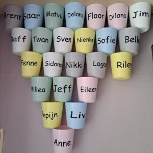 Beker met naam (gevuld)