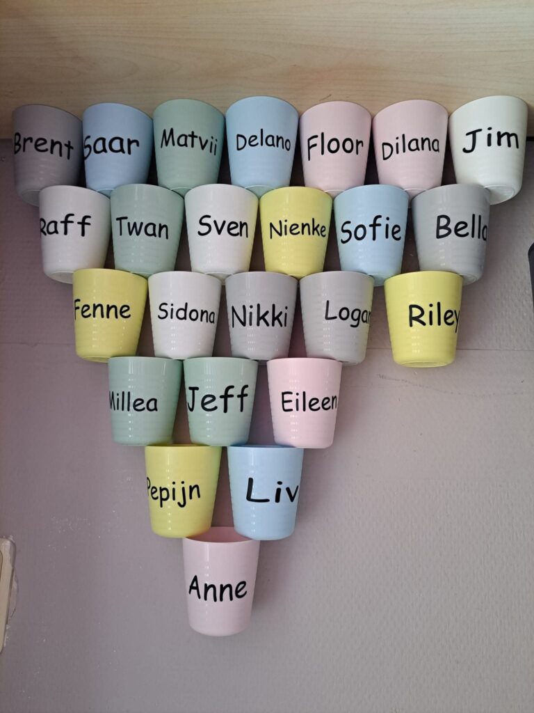 Beker met naam (gevuld)
